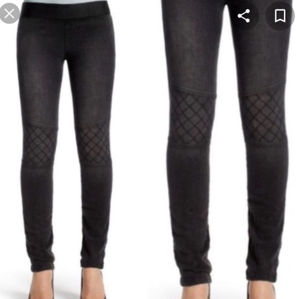 Sold Cabi black moto zipper detail skinny jegging style 516 - Picture 2 of 7